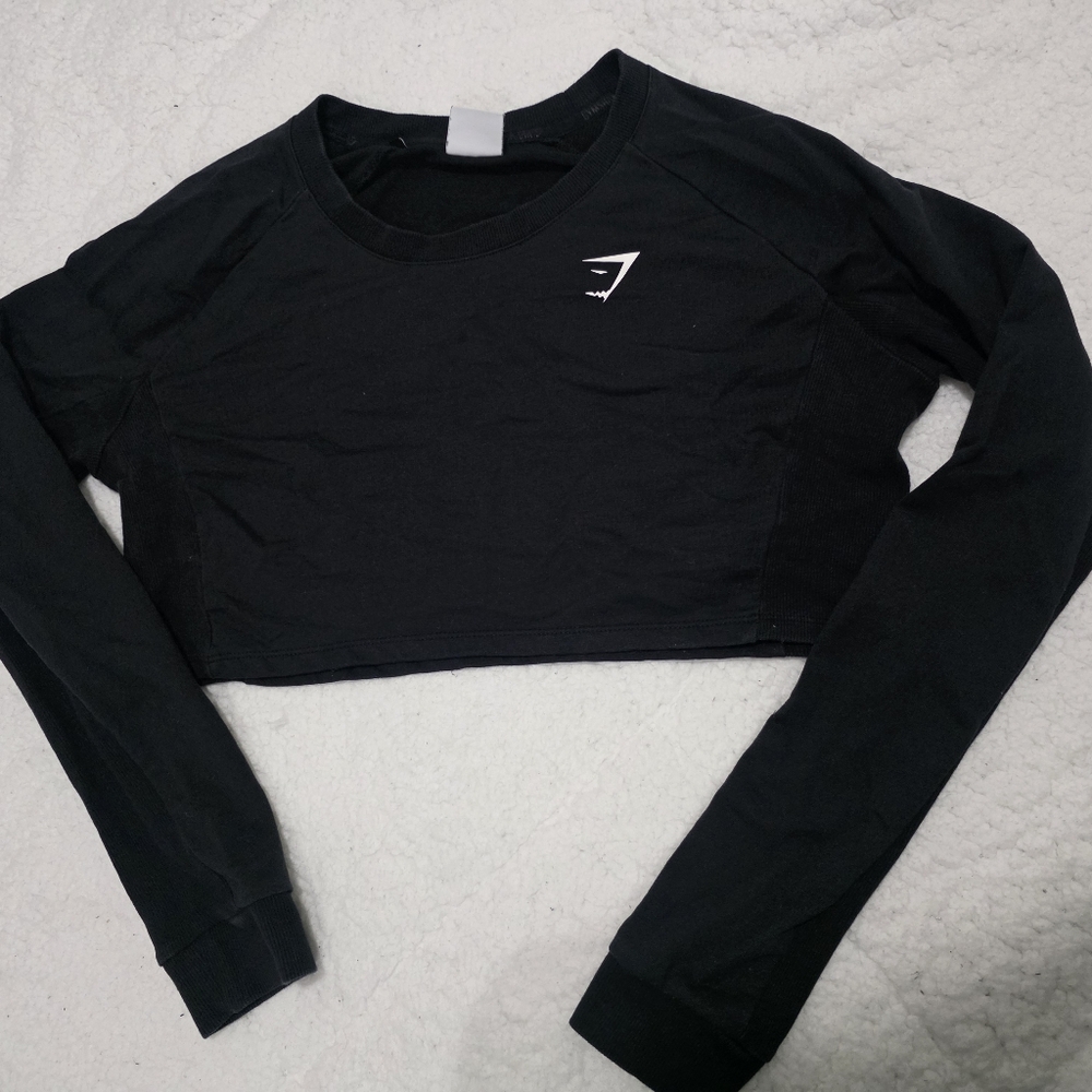 Gymshark Black Long Sleeve Women's Crop Top